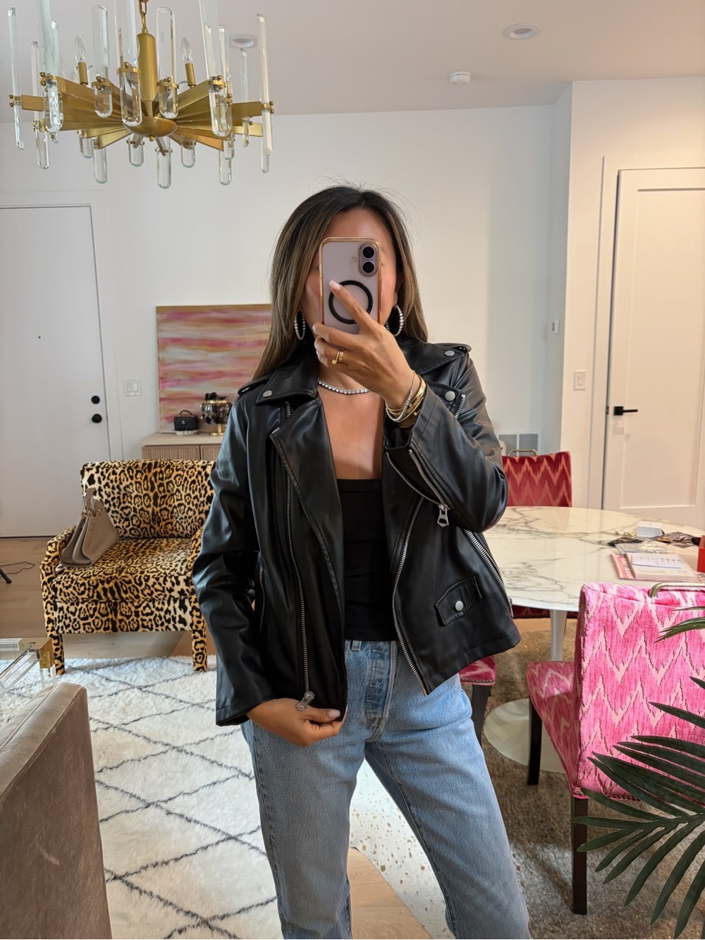 Scoop Women's Black Leather Jacket
